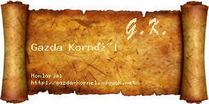Gazda Kornél névjegykártya